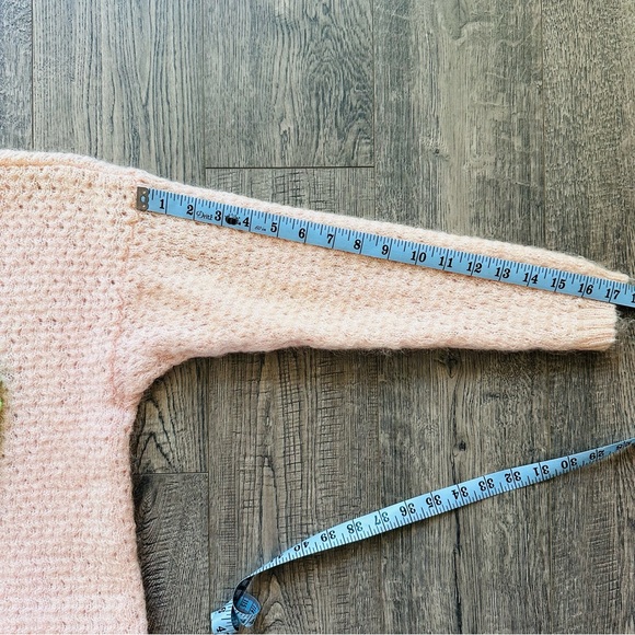 Handmade Crochet Sheri Elf Cardigan Peach Pink Kitsch - Picture 3 of 4